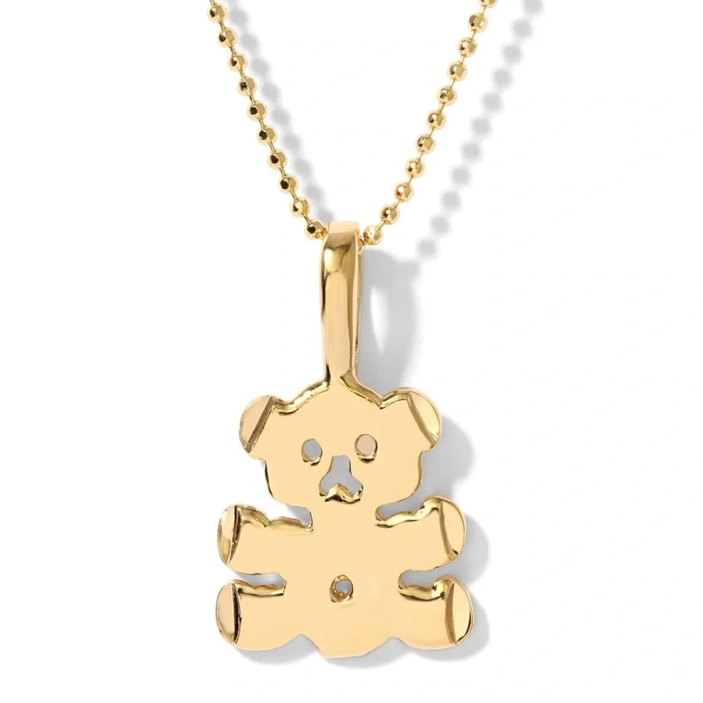 New Vanessa Mooney THE FABIE BEAR NECKLACE Gold
